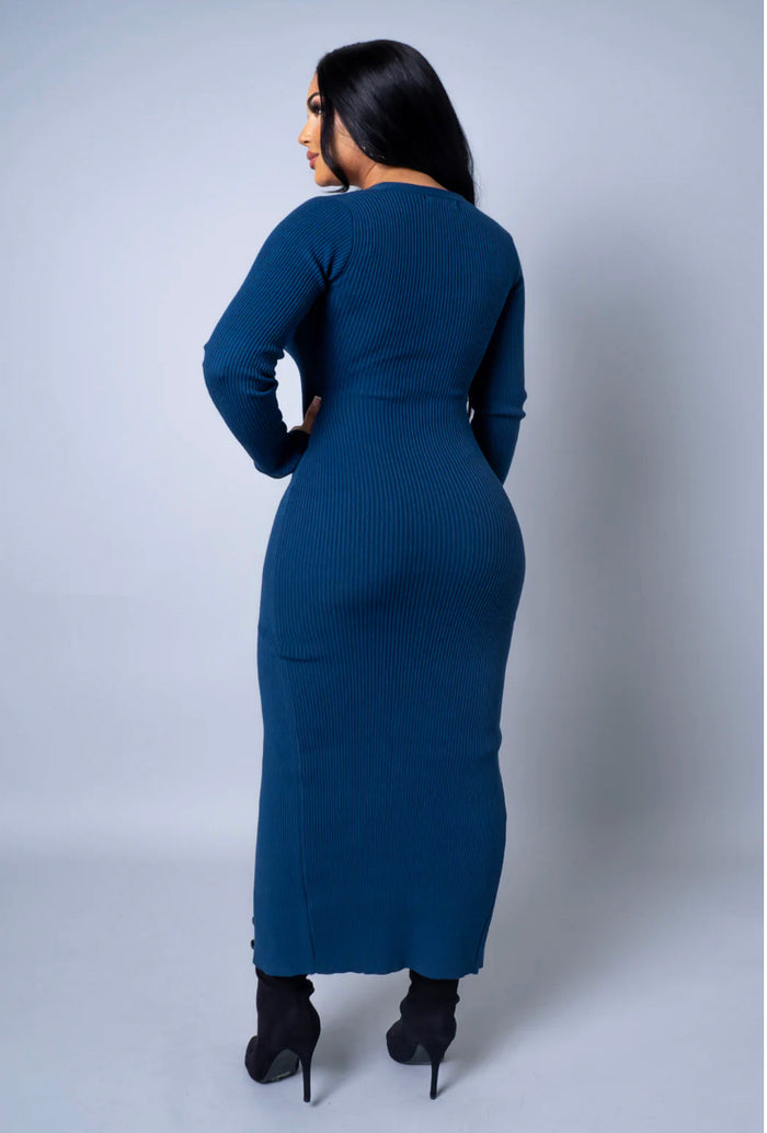 Layla Button Down Sweater Dress image 3