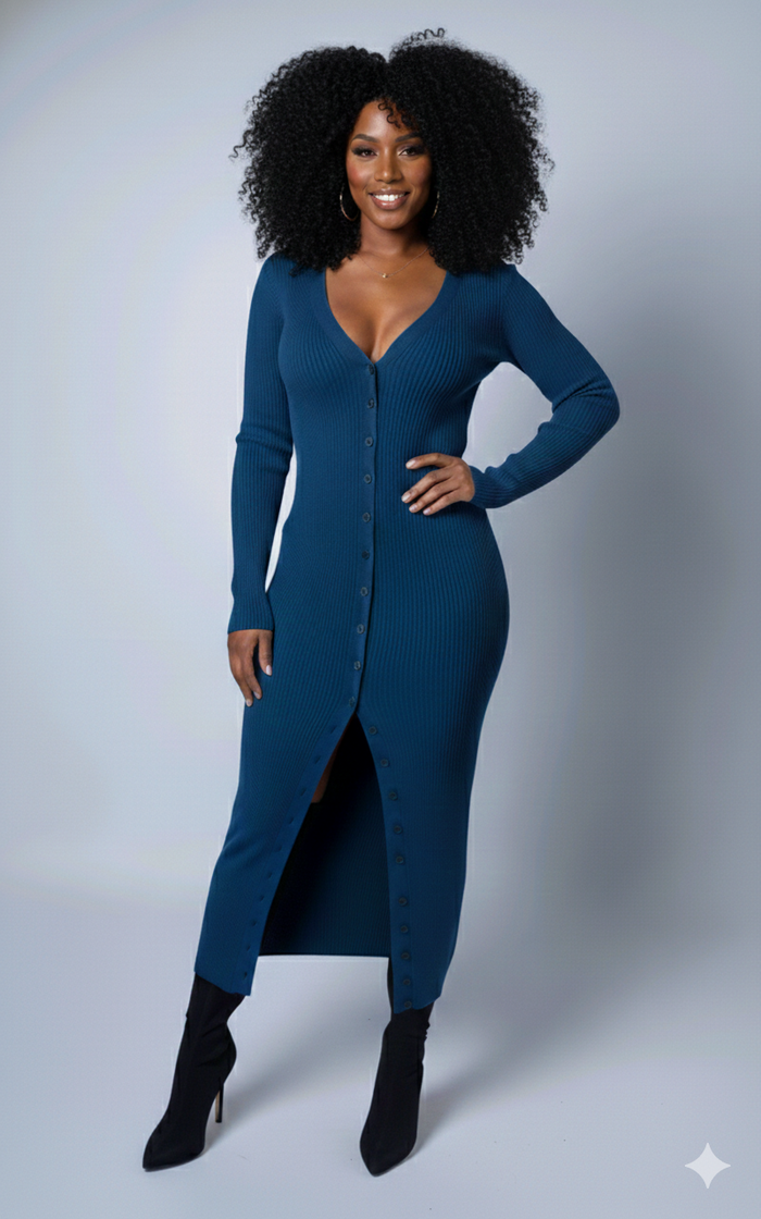 Layla Button Down Sweater Dress image 4