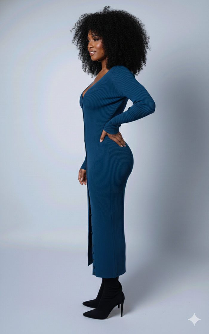 Layla Button Down Sweater Dress image 5