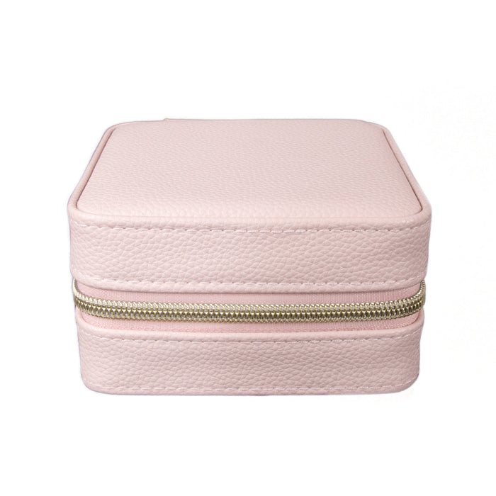 Leah Travel Jewelry Case | Pale Pink