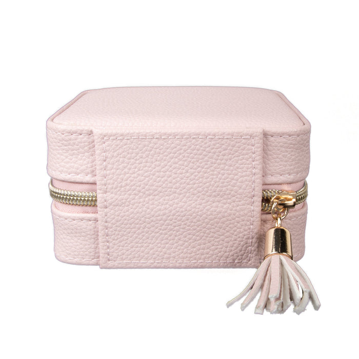 Leah Travel Jewelry Case | Pale Pink