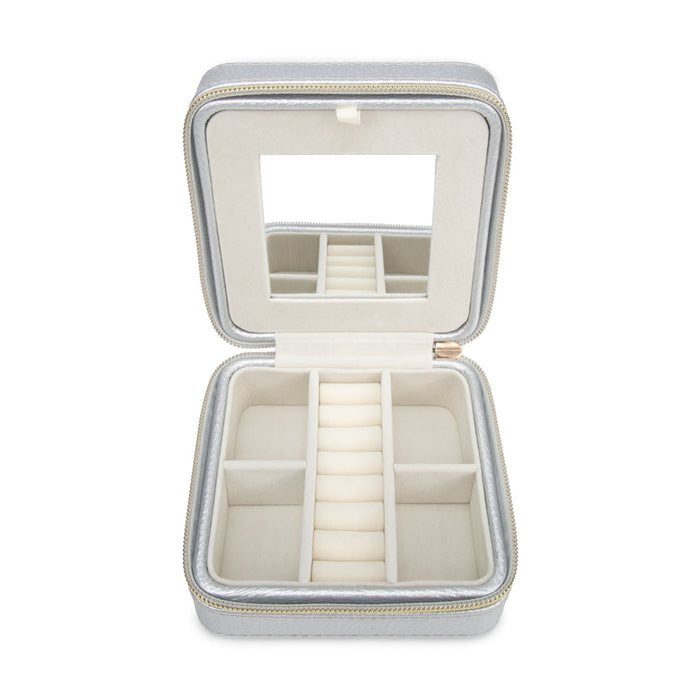 Leah Travel Jewelry Case | Silver
