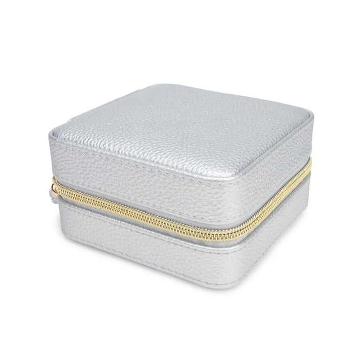 Leah Travel Jewelry Case | Silver