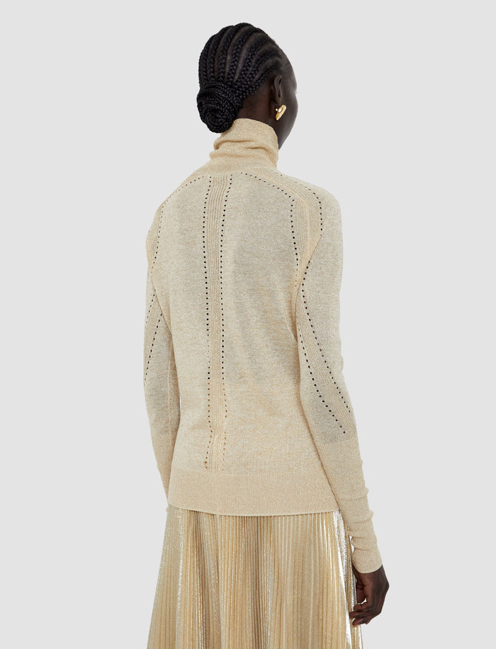 Leblanc Lurex Knit Jumper XS - Joseph