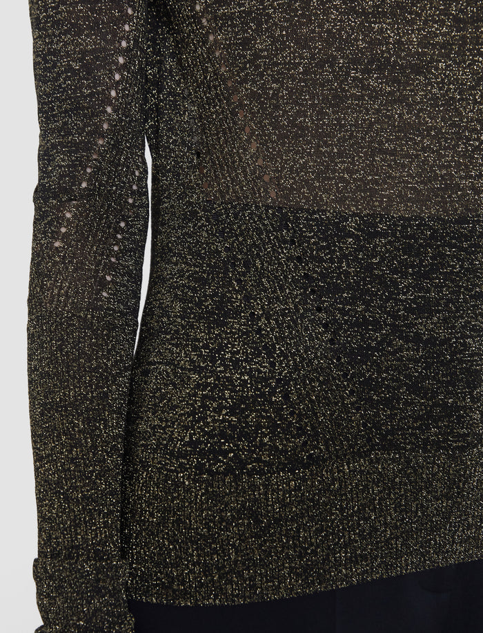 Black Leblanc Lurex Knit Jumper - Joseph