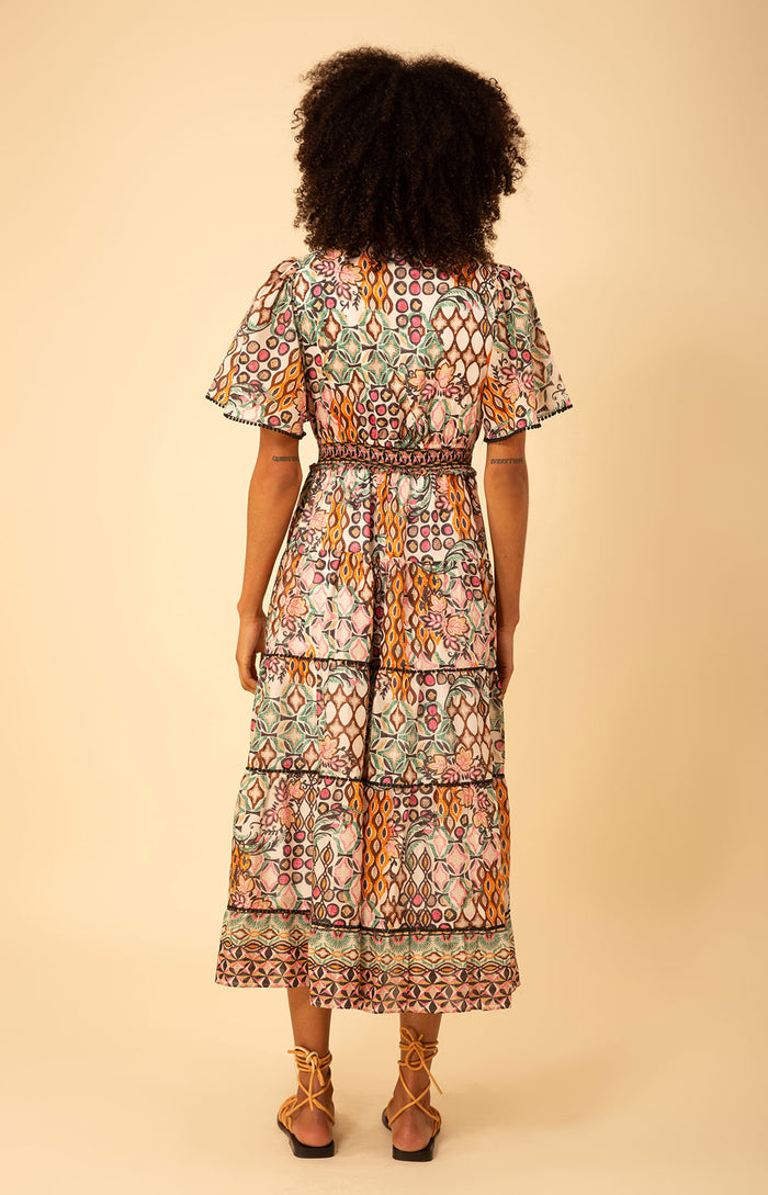 Leia Voile Dress, color_beige