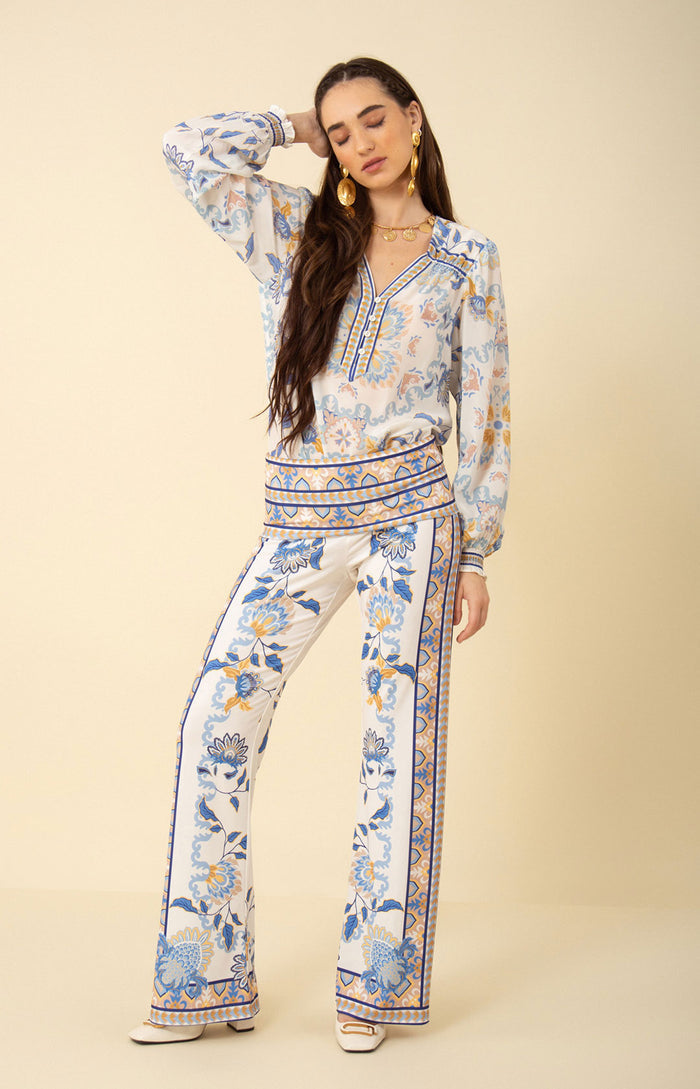 Leilani Silk Top, color_ivory