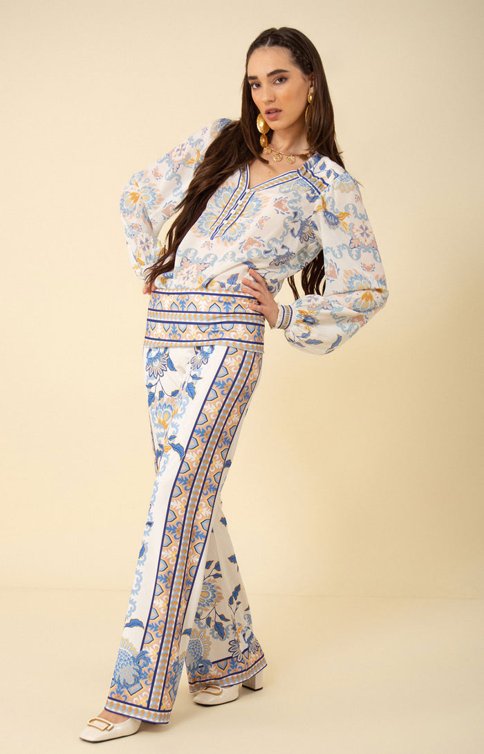 Leilani Silk Top, color_ivory