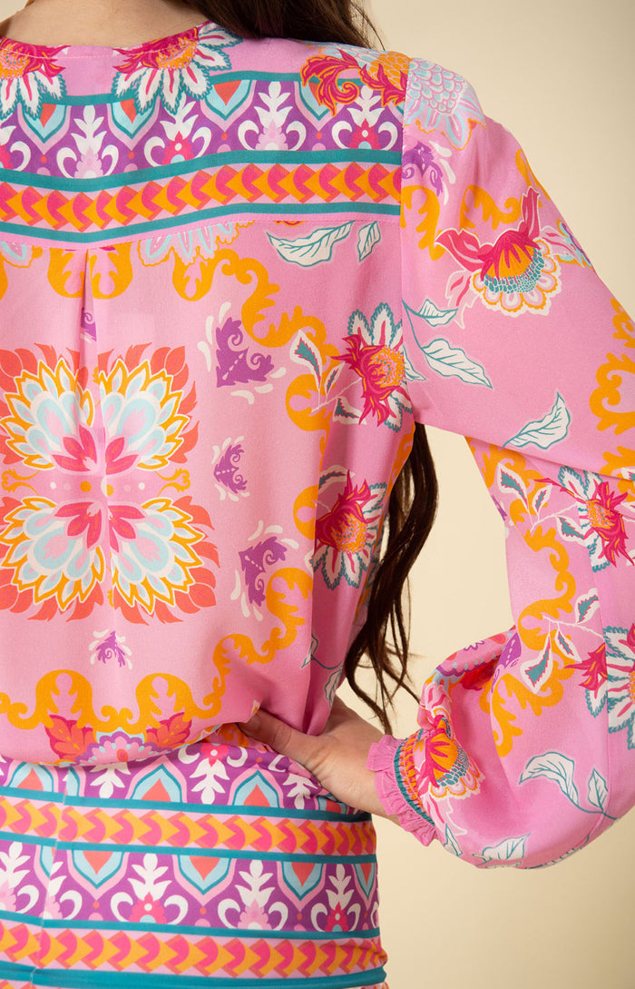 Leilani Silk Top, color_pink
