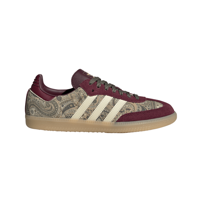 Liberty London x Women's Adidas Samba OG Maroon Olive Strata
