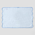 Light Blue Scalloped Hand Towel | French Blue Edge