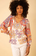 Lilith Voile Top, color_ivory