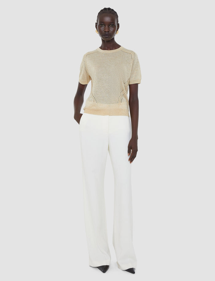 Gold Lille Lurex Knit Top - Joseph
