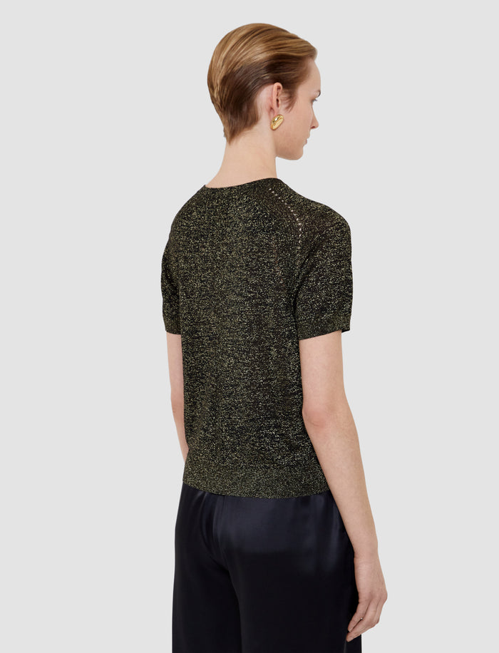 Black Lille Lurex Knit Top - Joseph