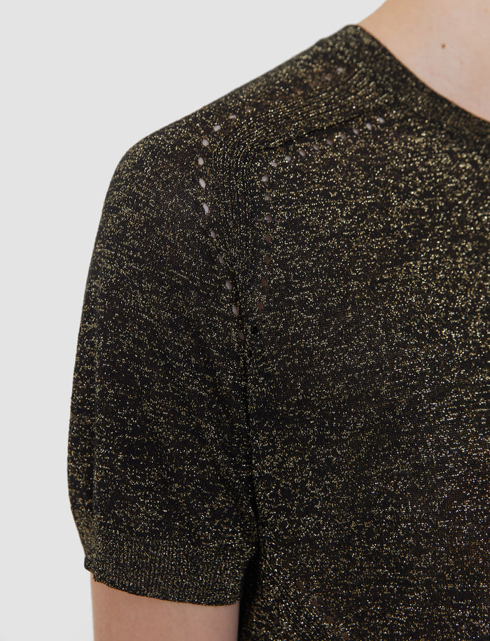 Black Lille Lurex Knit Top - Joseph