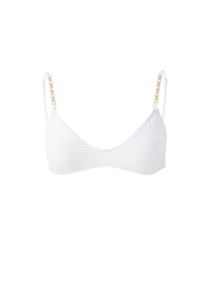 Swimwear Melissa Odabash Lima Chain Straps Bikini Top White Apoella