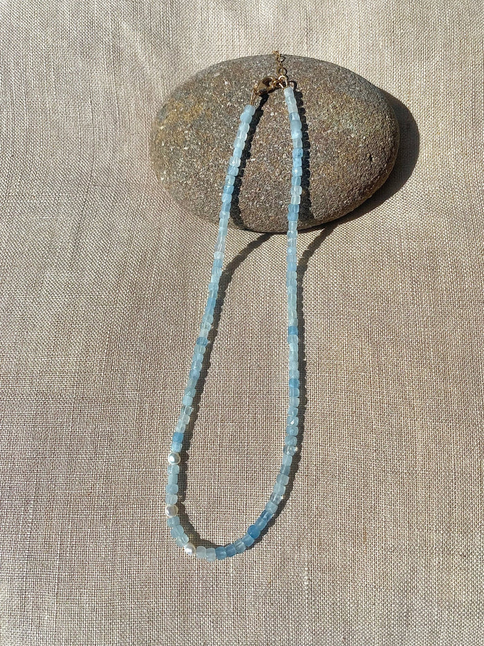Liv Elle - Aquamarine Necklace - Kalifornia Jean Bar