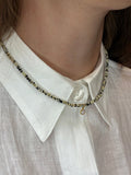 Liv Elle - Dalmatian Jasper w/ CZ Diamond Necklace - Kalifornia Jean Bar