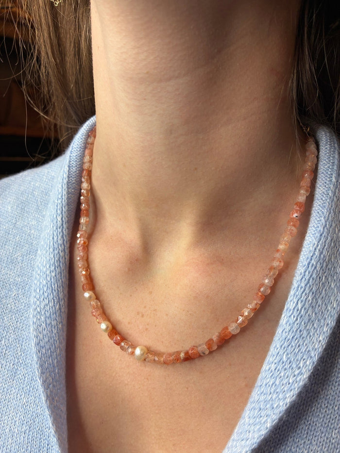 Liv Elle - Sunstone Necklace - Kalifornia Jean Bar