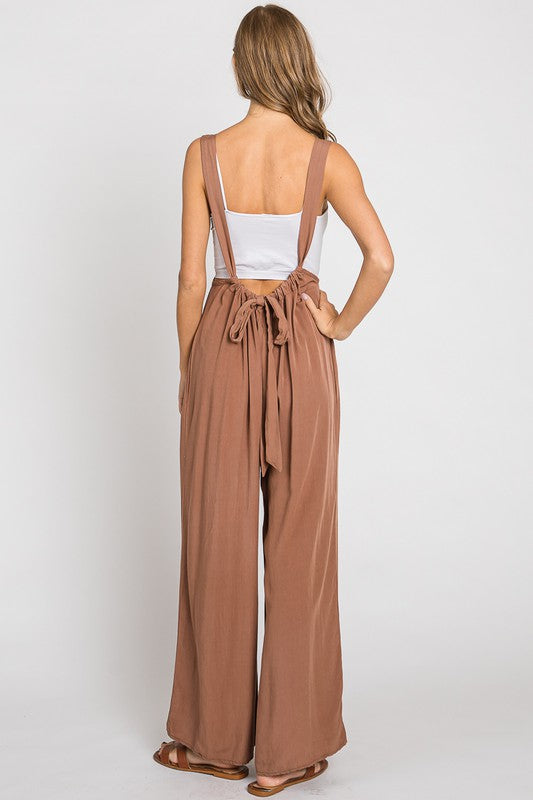 Liza Suspender Jumpsuit  - Brown image 0