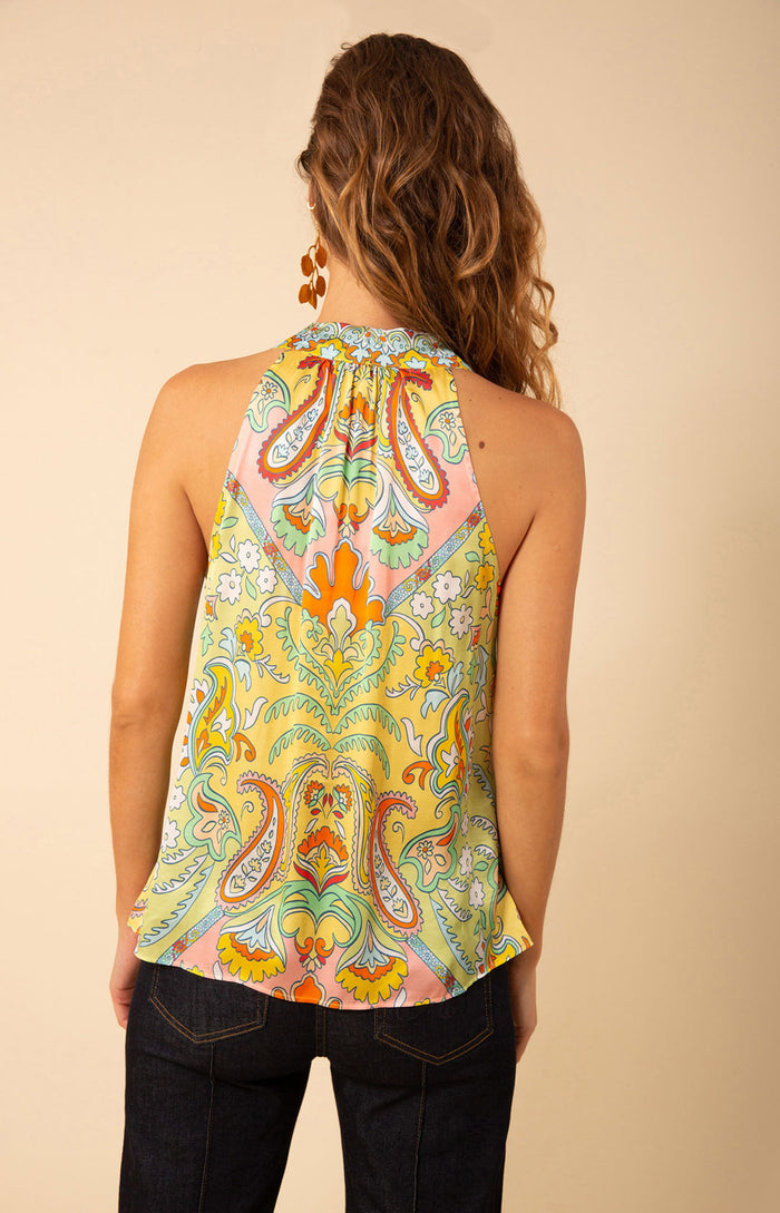 London Necktie Top, color_green