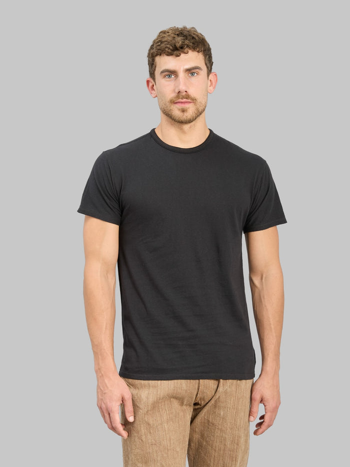 Loop & Weft Supima Cotton Classic Double Binder Crewneck T-Shirt Royal Black