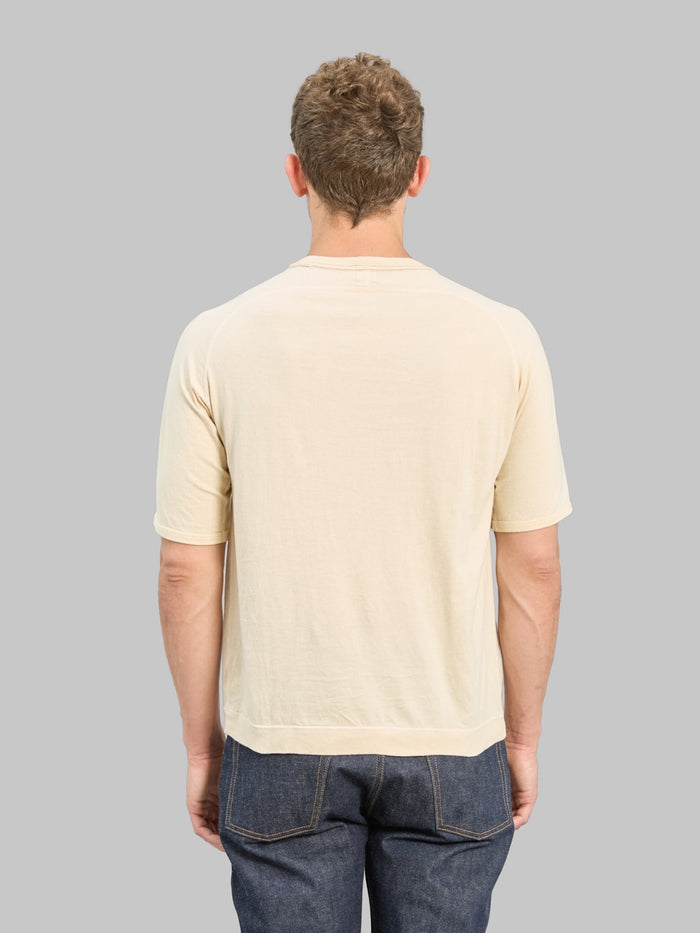 Loop & Weft Supima Cotton Freedom Sleeve Crewneck T-Shirt Old Ivory
