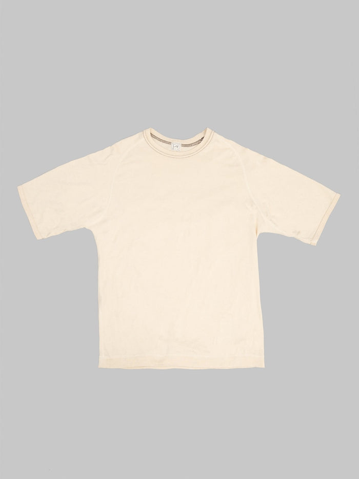 Loop & Weft Supima Cotton Freedom Sleeve Crewneck T-Shirt Old Ivory