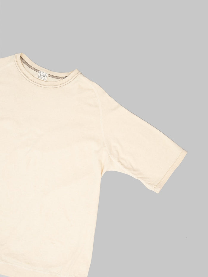 Loop & Weft Supima Cotton Freedom Sleeve Crewneck T-Shirt Old Ivory