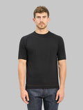Loop & Weft Supima Cotton Freedom Sleeve Crewneck T-Shirt Royal Black