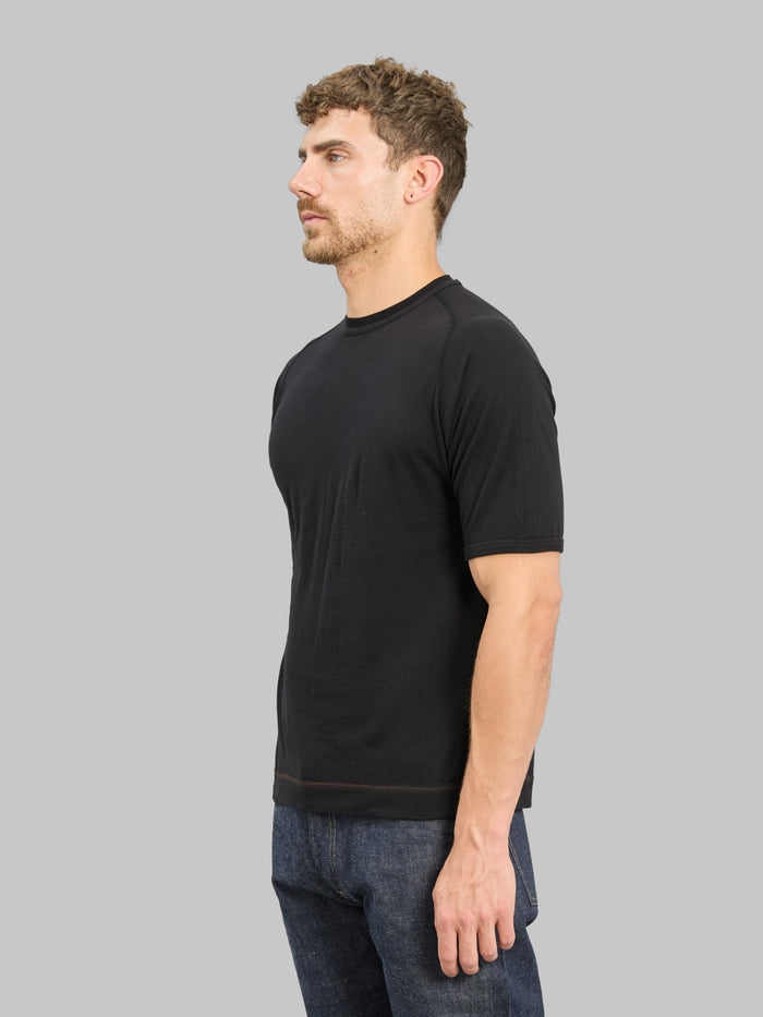 Loop & Weft Supima Cotton Freedom Sleeve Crewneck T-Shirt Royal Black