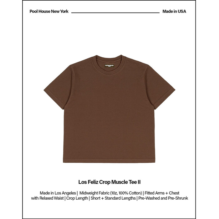 Los Feliz Crop Muscle Tee II T-Shirt Chocolate Brown