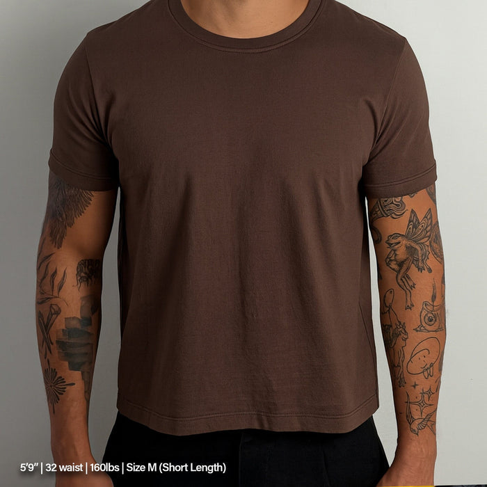 Los Feliz Crop Muscle Tee II T-Shirt Chocolate Brown