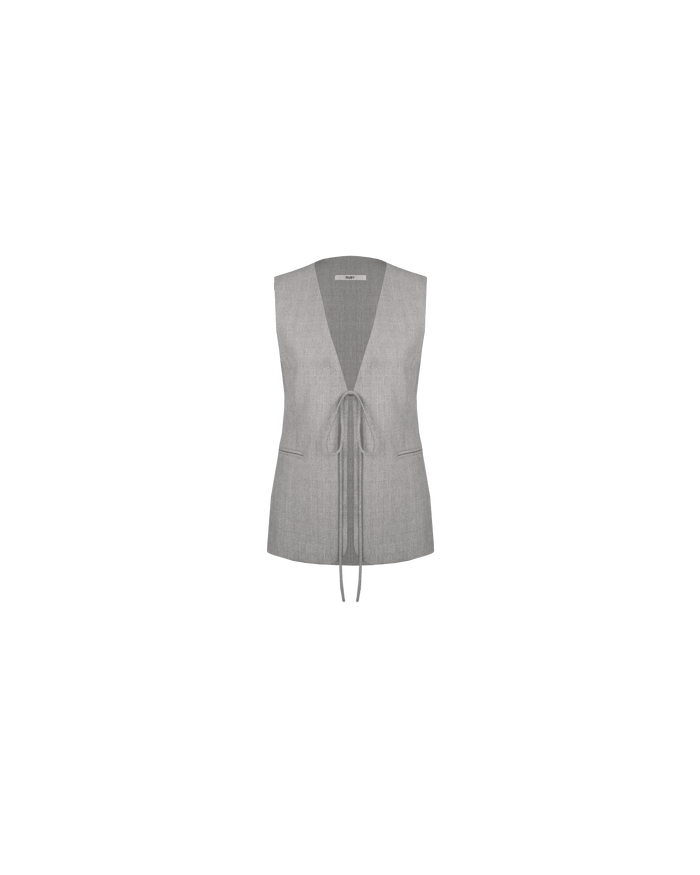 LOU TIE VEST GREY CHECK
