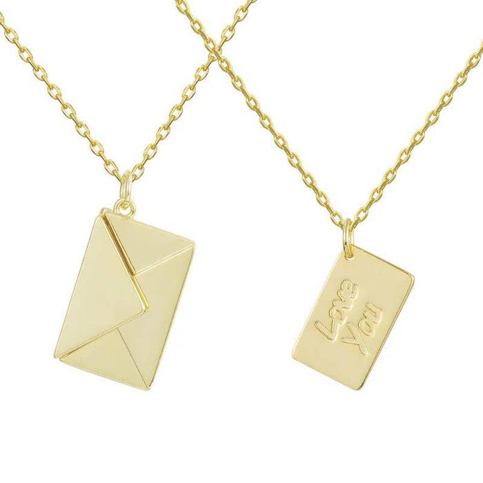 Love Letter Necklace 14k Gold