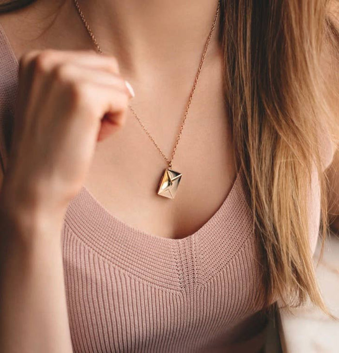 Love Letter Necklace 14k Gold
