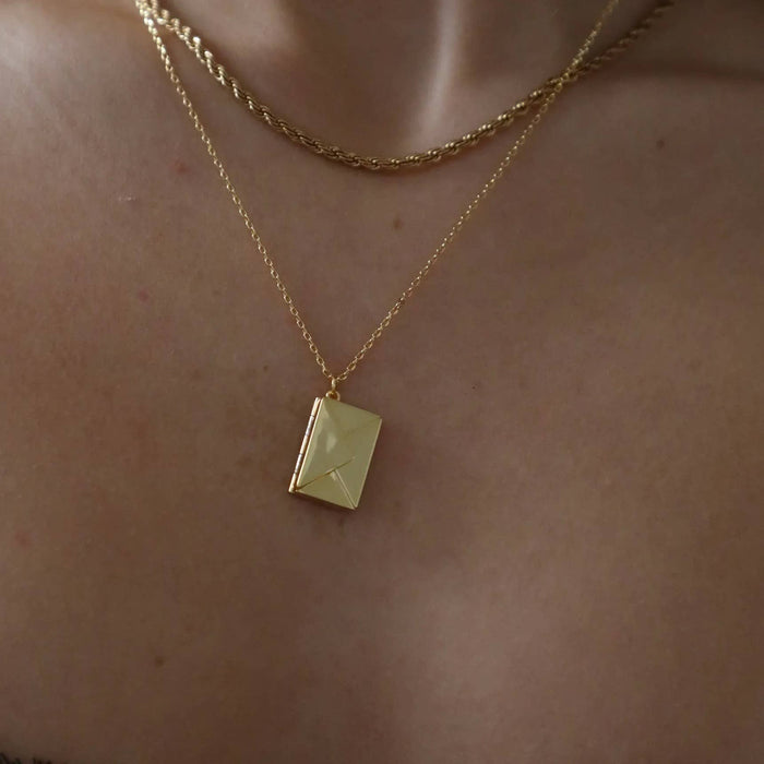 Love Letter Necklace 14k Gold
