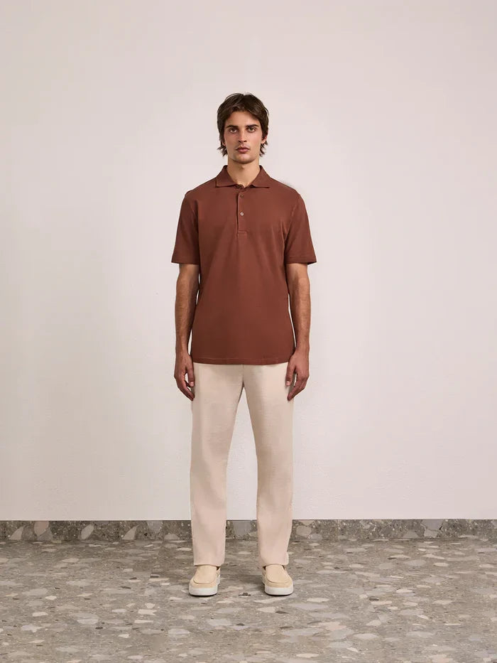 T-shirts Frescobol Carioca Luca Pique Polo Brown Apoella