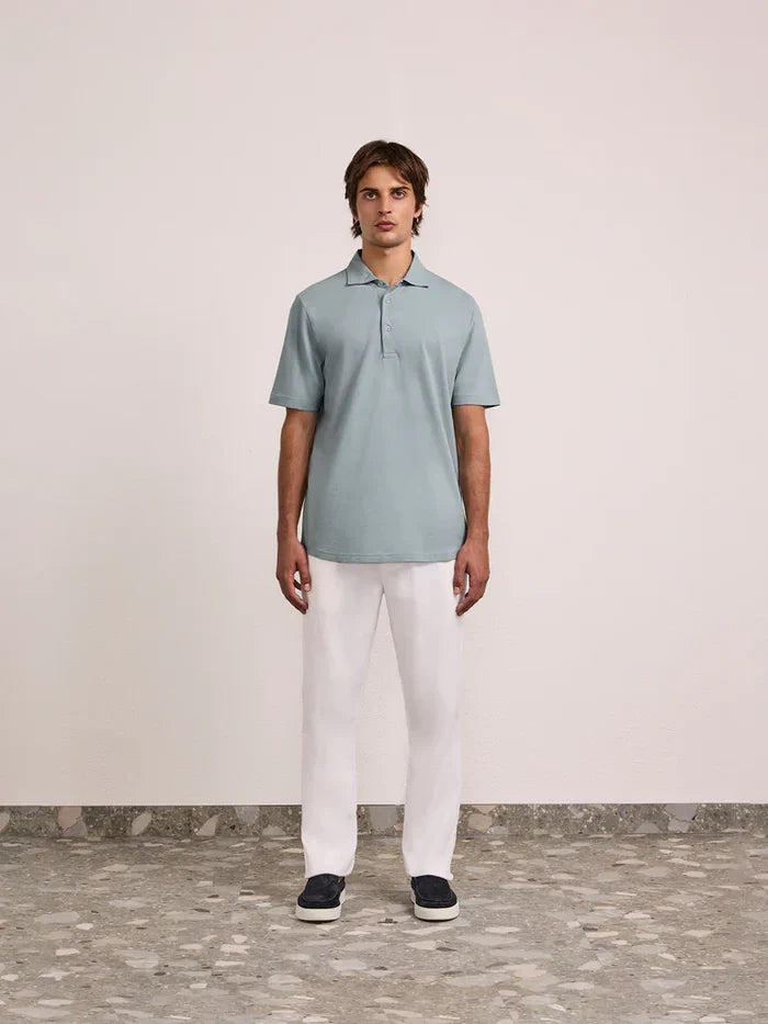 T-shirts Frescobol Carioca Luca Pique Polo Coastal Blue Apoella