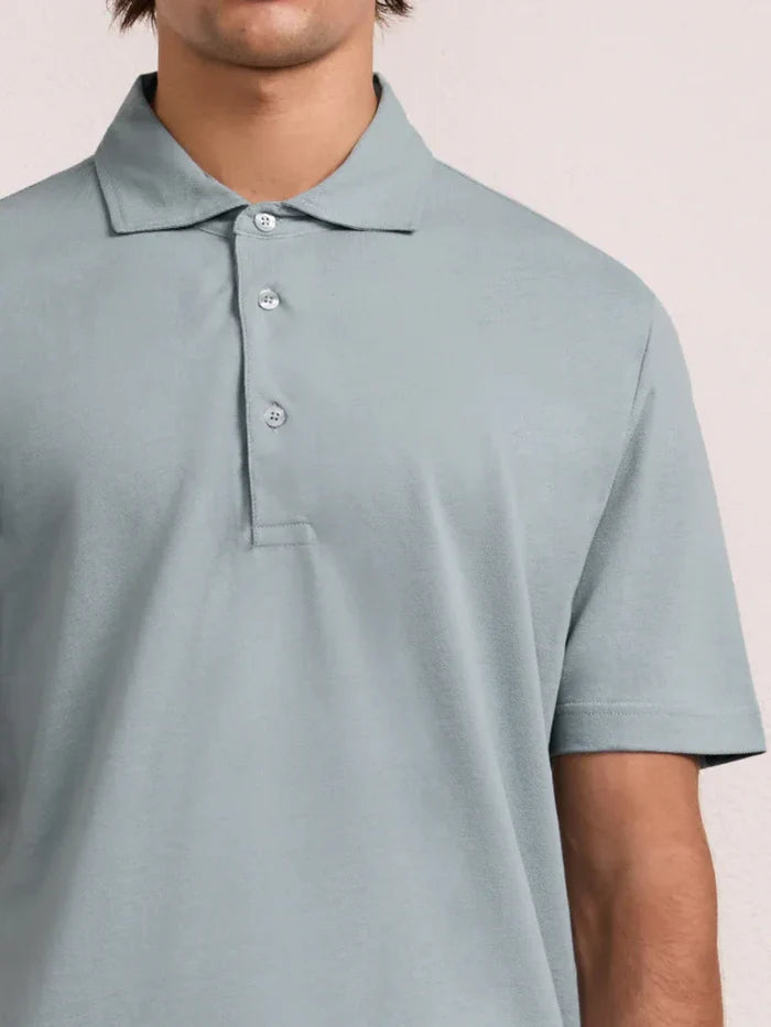 T-shirts Frescobol Carioca Luca Pique Polo Coastal Blue Apoella