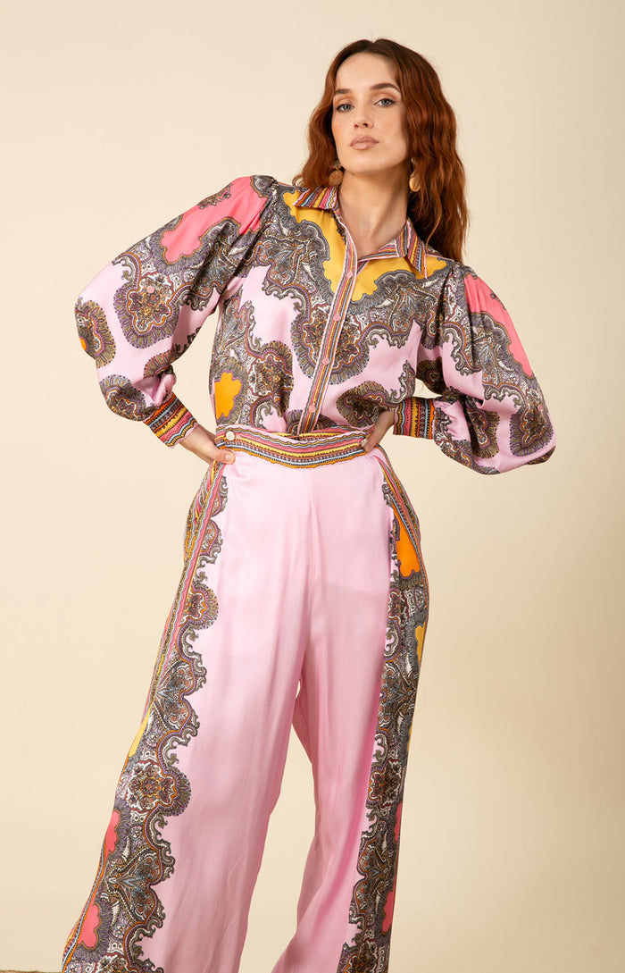 Makayla Twill Top, color_pink