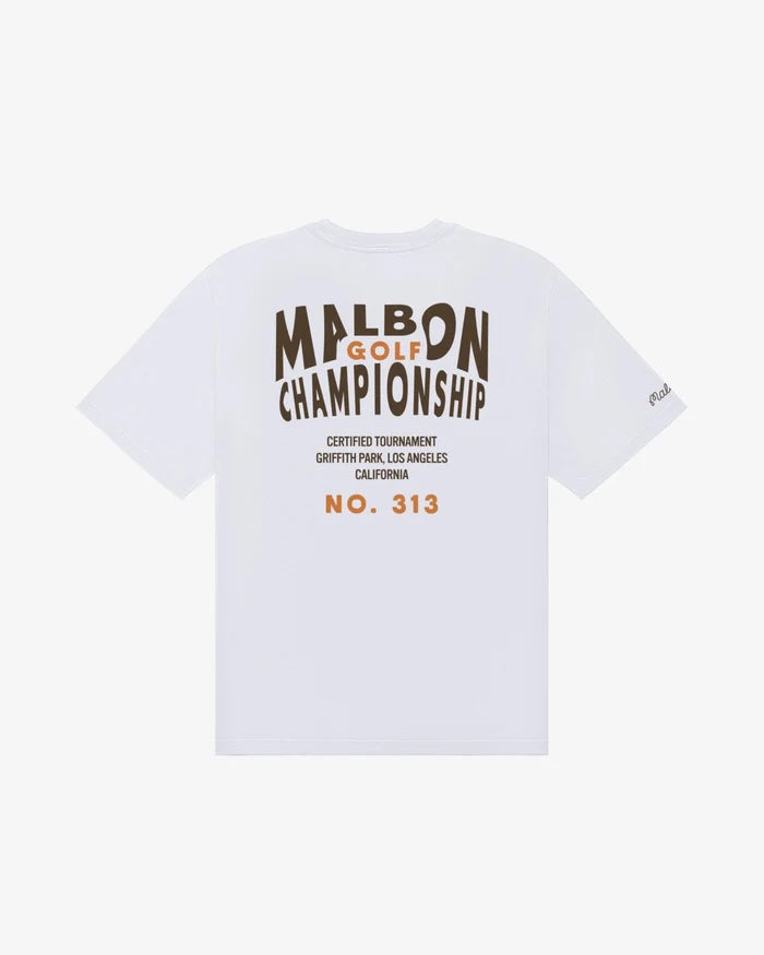 Malbon - Bermuda Championship Tee in White - Kalifornia Jean Bar
