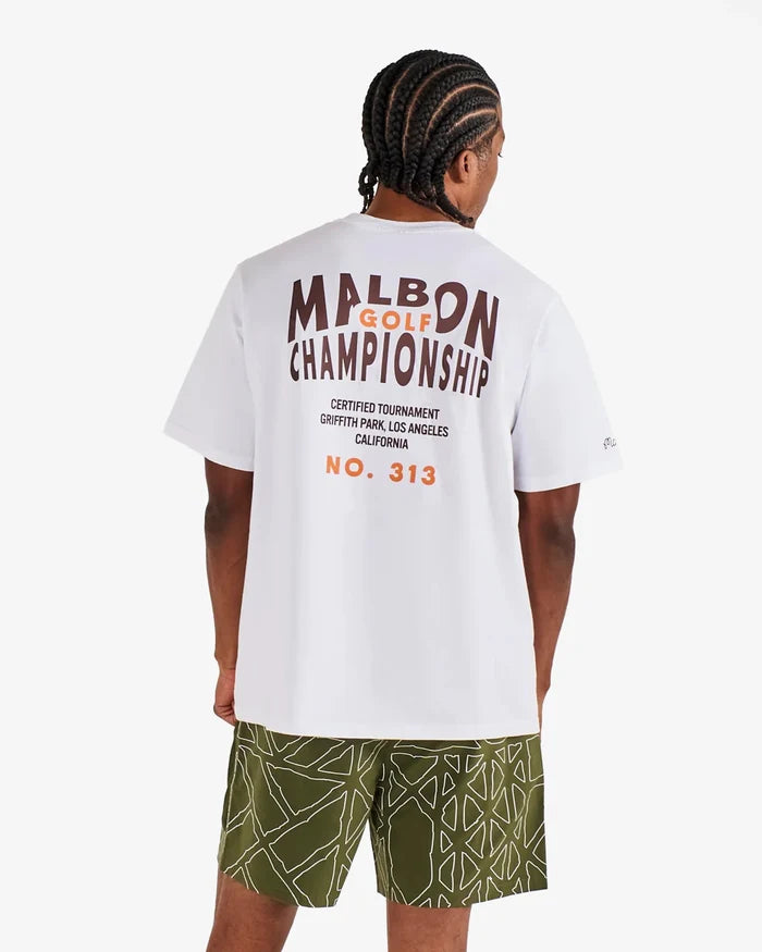 Malbon - Bermuda Championship Tee in White - Kalifornia Jean Bar
