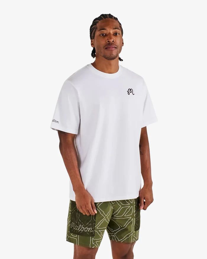 Malbon - Bermuda Championship Tee in White - Kalifornia Jean Bar