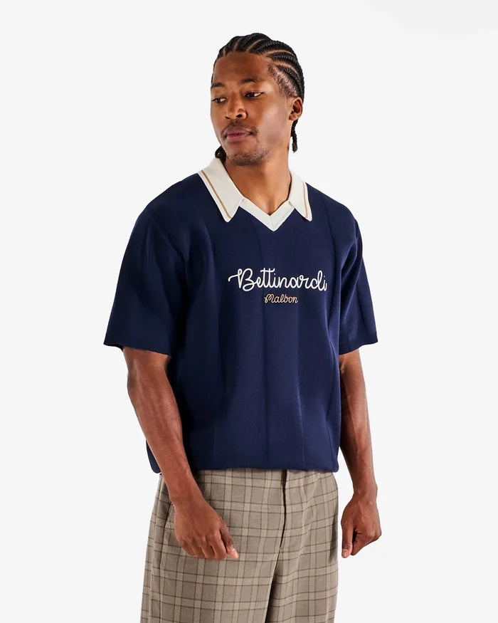 Malbon - Bettinardi Knit Polo in Maritime Blue - Kalifornia Jean Bar