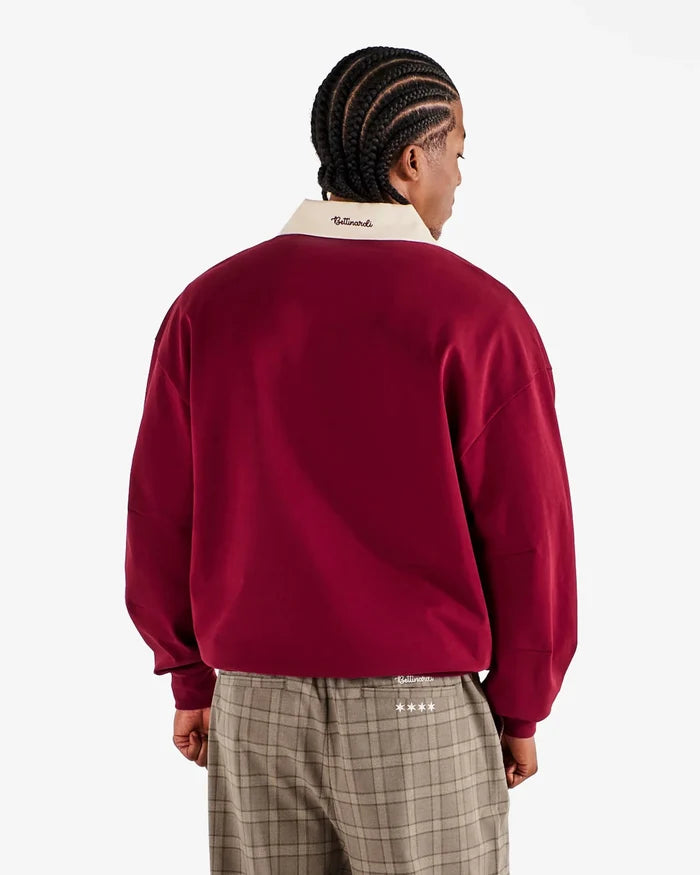 Malbon - Bettinardi Rugby Polo in Cabernet - Kalifornia Jean Bar