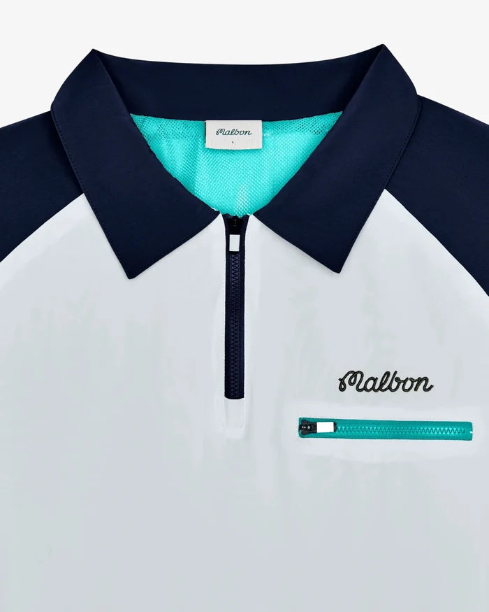 Malbon - Marina Windshirt in White/Midnight - Kalifornia Jean Bar