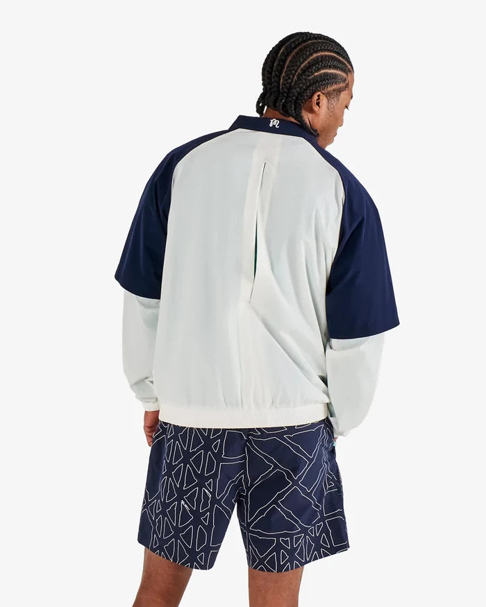 Malbon - Marina Windshirt in White/Midnight - Kalifornia Jean Bar