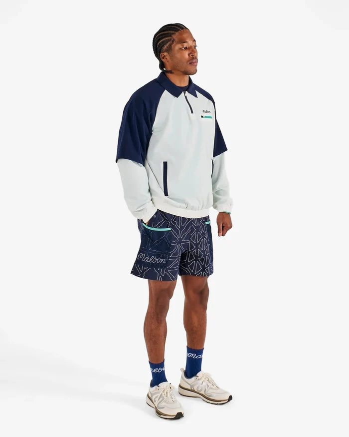 Malbon - Marina Windshirt in White/Midnight - Kalifornia Jean Bar