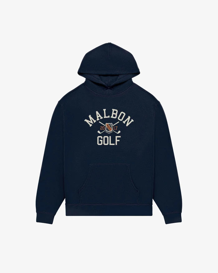 Malbon - Navy Fesque Crest Hoodie - Kalifornia Jean Bar
